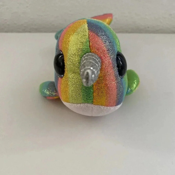 TY Beanie Boos NORI the Narwhal Unicorn Whale (6" Inch) Plush Stuffed Toy - Picture 4 of 8